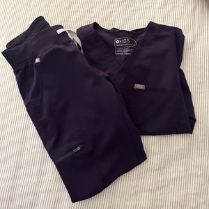 Women's Figs Purple Jam Zamora - Jogger Scrub Pants & Catarina Top